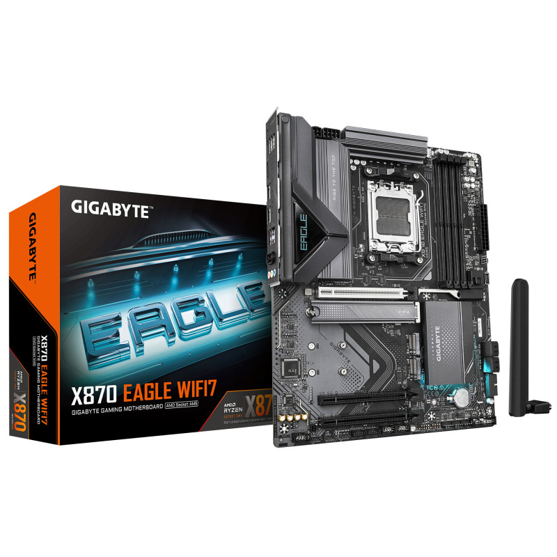 AMD X870 AMD Socket AM5 Supports AMD Ryzen 9000 / 8000 / 7000 Series Processors Digital twin 14+2+2 phases VRM solution Dual Ch