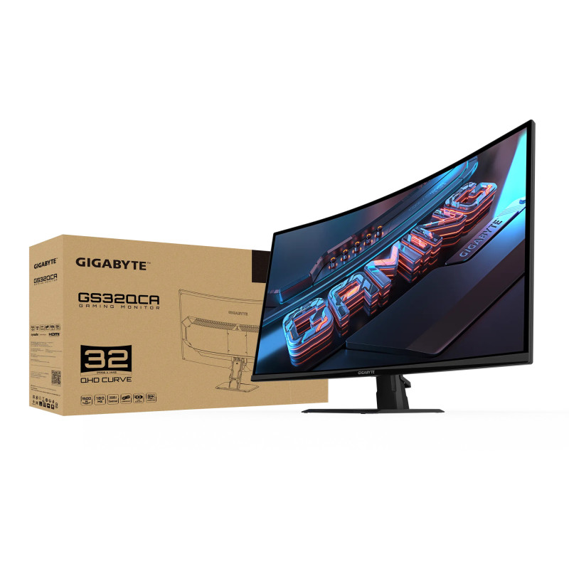 GS32QCA Gaming Monitor Curve 31.5" VA 1500R Native 1500R, SS VA panel QHD, 180 Hz with 1ms Response Time AMD FreeSync Premium