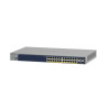 NETGEAR 24-Port Gigabit PoE+ Ethernet Smart Switch with 4 SFP Ports, 190W, Remote/Cloud management option with NETGEAR Insight (