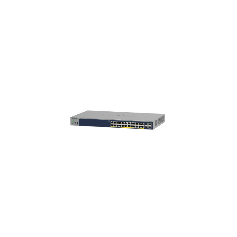 NETGR 24-Port Gigabit high-power PoE+ Ethernet Smart Switch with 4 SFP Ports, 380W, Remote/Cloud management option with NETGR In