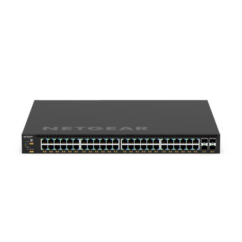 NETGEAR M4350-48G4XF 52-port Layer 3 Stackable Fully Managed Switch with 48 x 1G POE+ & 4 x 10GBASE-X SFP+, ProSAFE Lifetime War