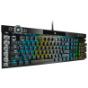 CORSAIR K100 RGB Optical-Mechanical Gaming Keyboard, Backlit RGB LED, CORSAIR OPX RAPIDFIRE, Black, Black PBT Keycaps