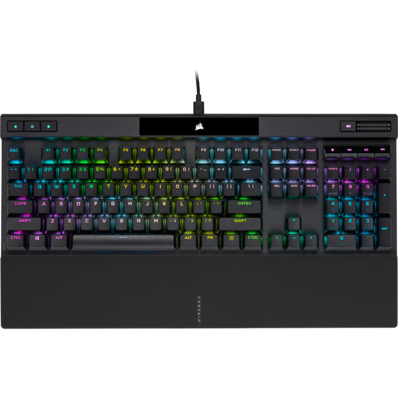 CORSAIR K70 RGB PRO Mechanical Gaming Keyboard, Backlit RGB LED, CHERRY MX SPEED, Black, Black PBT Keycaps