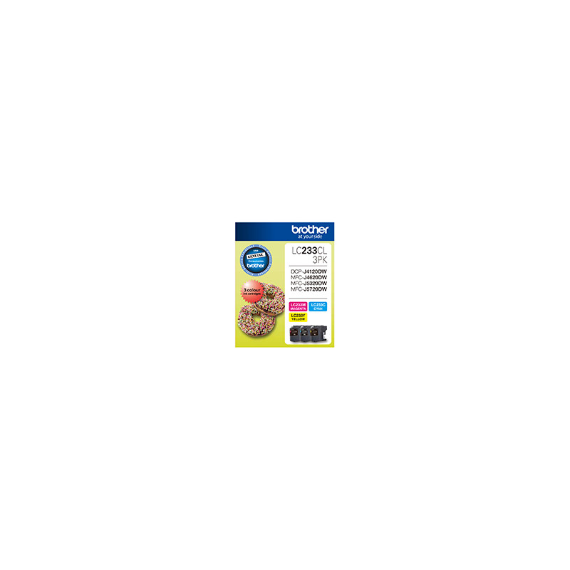 LC233 COLOUR VALUE PACK 1XCYAN 1X MAGENTA 1X YELLOW