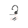 HP Poly Blackwire 3310 Monaural Microsoft Teams Certified USB-C Headset +USB-C/A Adapter
