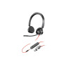 HP Poly Blackwire 3325 Stereo USB-C Headset +3.5mm Plug +USB-C/A Adapter