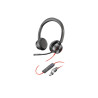 HP Poly Blackwire 8225 Stereo USB-C Headset +USB-C/A Adapter