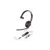 HP Poly Blackwire 5210 Monaural USB-C Headset +3.5mm Plug +USB-C/A Adapter