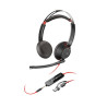 HP Poly Blackwire 5220 Stereo USB-C Headset +3.5mm Plug +USB-C/A Adapter