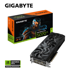 GeForce RTX 5070 Ti WINDFORCE OC SFF 16GB GDDR7 256bit memory interface WINDFORCE cooling system CORE CLOCK 2497 MHz