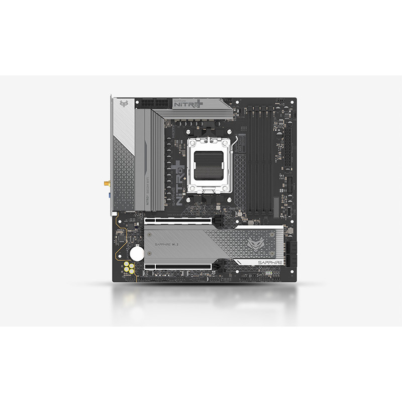 SAPPHIRE NITRO+ B850M WIFI motherboard Chipset: AMD B850 AMD Ryzen 7000, 8000, and 9000 series 192 GB DDR5