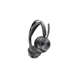 HP Poly Voyager Focus 2 Microsoft Teams Certified USB-C-C Headset +USB-C/A Adapter +Charging Stand