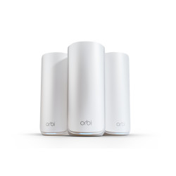 NETGEAR Orbi BE21000 Tri-band Mesh WiFi 7 System - 3 pack White (RBE873)