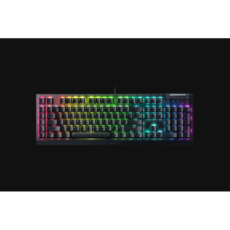 Razer BlackWidow V4 X-Mechanical Gaming Keyboard (Yellow Switch)-US Layout-FRML