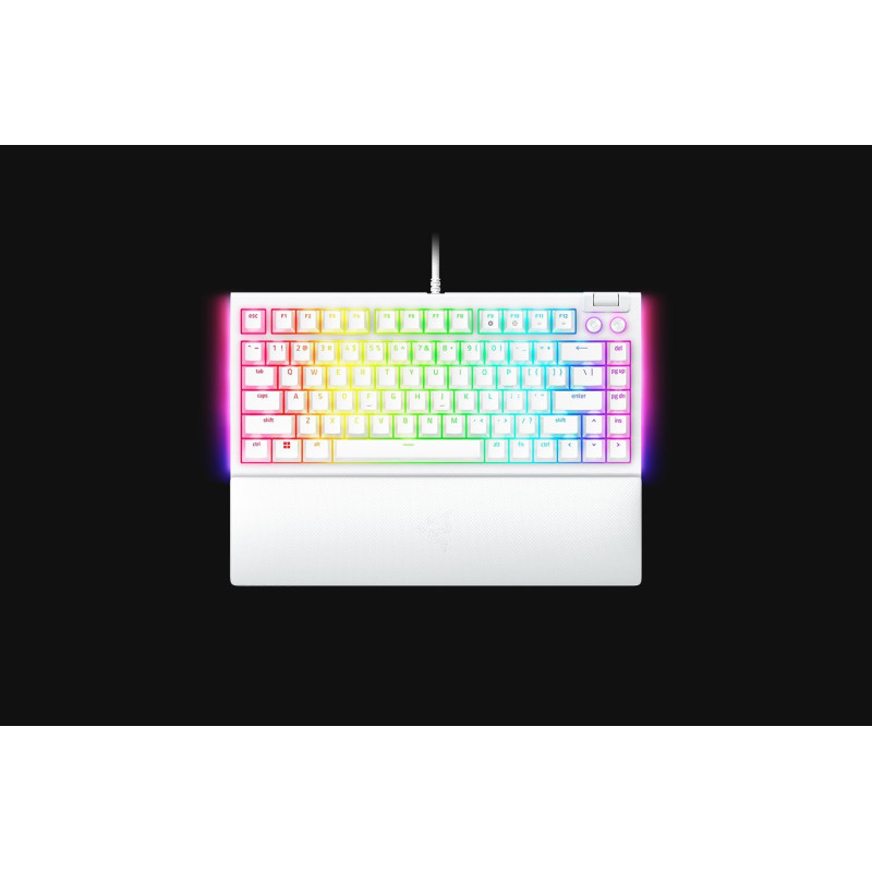 Razer BlackWidow V4 75%-Hot-swappable Mechanical Gaming Keyboard-White Edition-US Layout-World Packaging