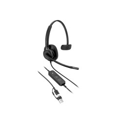 HP Poly Mission 415 Monaural USB Wired Headset (PU Leather Ear Cushion)