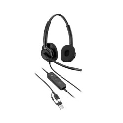 HP Poly Mission 425 Stereo USB Wired Headset Classic (Foam Ear Cushions)
