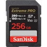 SanDisk Extreme Pro SDXC, SDSDXEP 256GB, V60, U3, C10, UHS-II, 280MB/s R, 150MB/s W, 4x6, Lifetime Limited