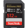 SanDisk Extreme Pro SDXC, SDSDXEP 512GB, V60, U3, C10, UHS-II, 280MB/s R, 150MB/s W, 4x6, Lifetime Limited
