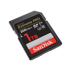 SanDisk Extreme Pro SDXC, SDXXD 1TB, V30, U3, C10, UHS-I, 200MB/s R, 140MB/s W, 4x6, Lifetime Limited