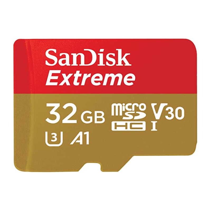 SanDisk Extreme 32GB microSD SDHC V30 U3 C10 A1 UHS-1 100MB/s R 60MB/s W 4x6 SD Adaptor Android Smartphone Action Camera Drones