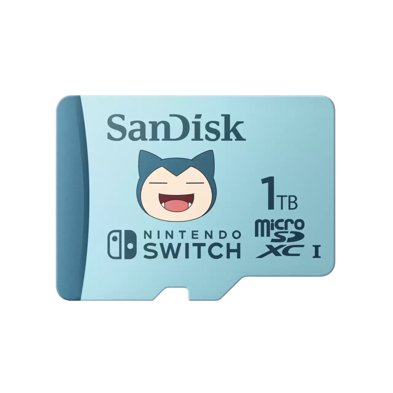 1TB Pokemon Snorlax microSD Card for Nintendo Switch, Read speed 100MB/s2,write speed 90MB/s2, 4K UHD,3 V30, U3), Limited Lifeti