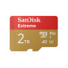 SanDisk Extreme microSDXC, SQXAV 2TB, V30, U3, C10, A2, UHS-I, 190MB/s R, 130MB/s W, 4x6, SD adaptor, Lifetime Limited