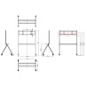 Maxhub Trolley Maxmium load 100KG, avaliable for 55"/65"75"/86"