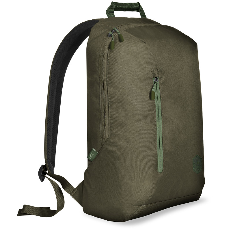 STM (ECO) LAPTOP BACKPACK, FITS UP TO 16", OLIVE , 3YR WTY