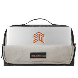 STM (MYTH BRIEF) LAPTOP SHOULDERBAG, FITS UP TO 14'', MAGNET BLACK , 3YR WTY
