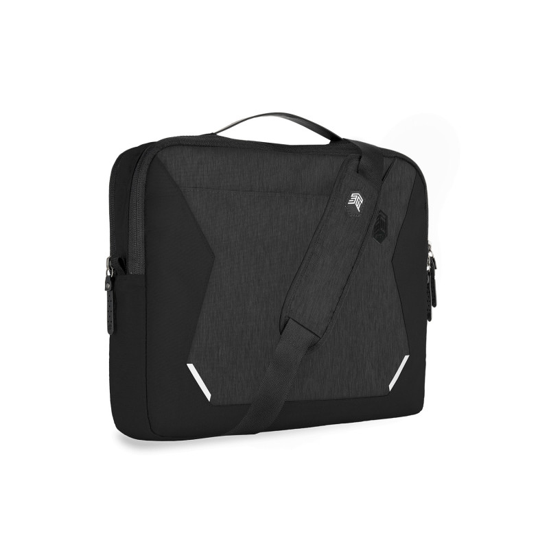 STM (MYTH BRIEF) LAPTOP SHOULDERBAG, FITS UP TO 16'', MAGNET BLACK , 3YR WTY