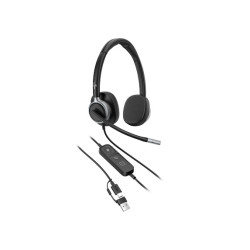HP Poly Mission 625 Stereo USB Wired Headset (PU Leather Ear Cushions)