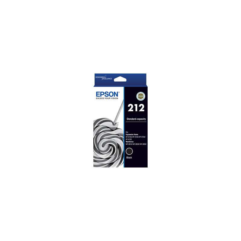 212 Std Black Ink - XP-4100, XP-3105, XP-3100, XP-2100, WF-2850, WF-2830, WF-2810
