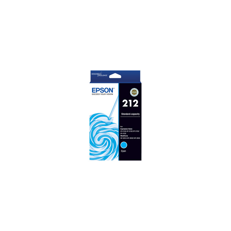 212 Std Cyan Ink - XP-4100, XP-3105, XP-3100, XP-2100, WF-2850, WF-2830, WF-2810