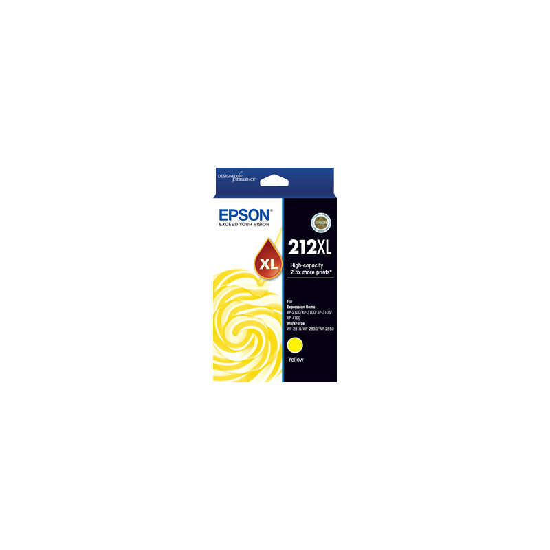 212XL Std Yellow Ink - XP-4100, XP-3105, XP-3100, XP-2100, WF-2850, WF-2830, WF-2810
