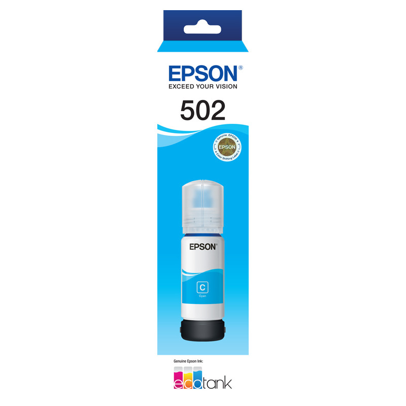 T502 Cyan Ink Bottle - ET-2700, ET-2750, ET-3700, ET-4750