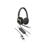 HP Poly Mission 825 Stereo USB Wired Headset (PU Leather Ear Cushions)