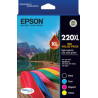 220XL Capacity Four Colour Value Pack (Black, Cyan, Magenta and Yellow)-Epson WorkForce WF-2630, WF-2650 & WF-2660