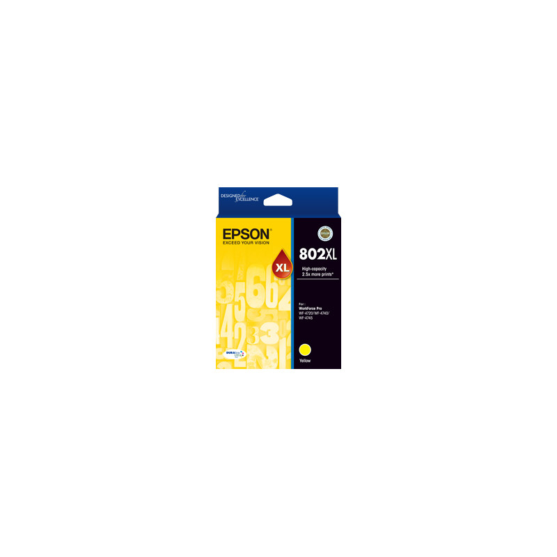 802XL Yellow Ink DURABrite - WF-4720, WF-4740 WF-4745
