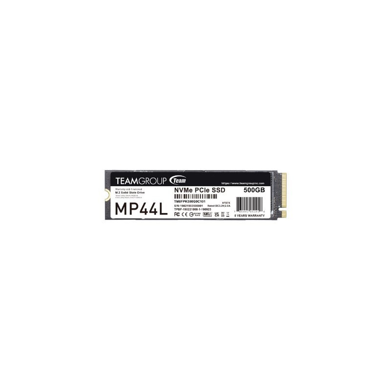 TEAMGROUP MP44L 500GB SLC Cache NVMe 1.4 PCIe Gen 4x4 M.2 2280 Laptop&Desktop SSD (R/W Speed up to 5,000/3,700MB/s)