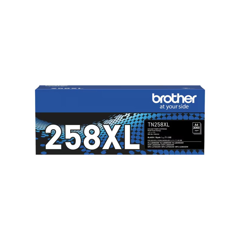 Brother TN-258XLBK **NEW** BLACK HIGH YIELD TONER CARTRIDGE TO SUIT MFC-L8390CDW/MFC-L3760CDW/MFC-L3755CDW/DCP-L3560CDW/DCP-L352