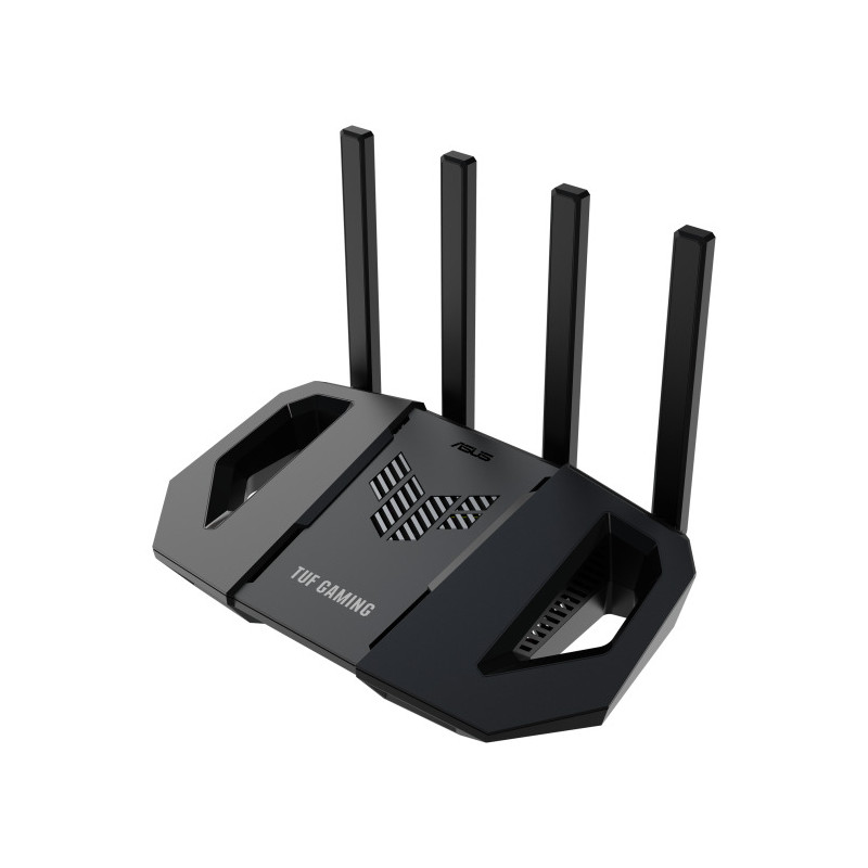 ASUS TUF BE3600 Dual Band WiFi 7 (802.11be) Extendable Gaming Router, Quad 2.5GbE ports, 3-step Port Forwarding, Smart Home Mast