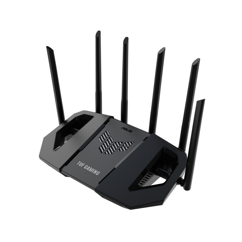 ASUS TUF Gaming BE6500 Dual Band WiFi 7 (802.11be) Extendable Gaming Router, Quad 2.5GbE ports, 3-step Port Forwarding, Smart Ho