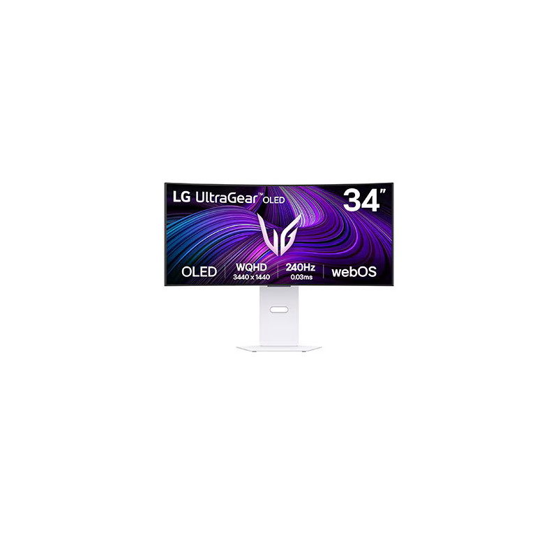 34" ULTRAGEAR,GSYNC,OLED,21:9,WQHD(3440x1440),800R,0.03ms,240Hz,HDMI(2.1)x2,DP(1.4)x1,USB-C(65w),RJ45,SPK(7Wx2),TILT,HEIGHT,SWIV