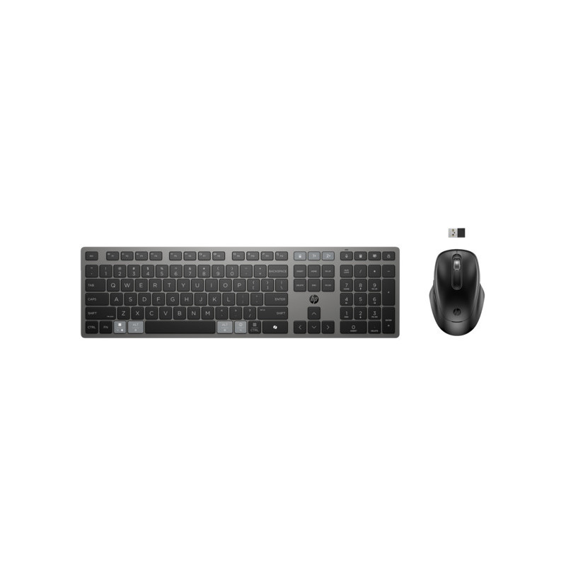 HP 725 MULTI-DEVICE RECHARGEABLE WIRELESS KEYBOARD AND MOUSE COMBO
