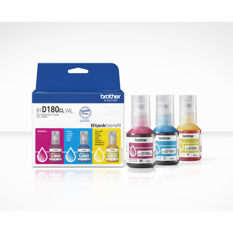 BTD180 COLOUR VALUE PACK 1X CYAN, 1X MAGENTA, 1X YELLOW