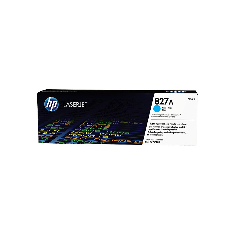 HP 827A CYAN LASERJET CARTRIDGE - FOR M880 SERIES